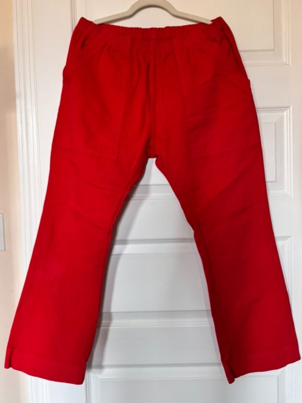 Big Bud Press Classic Action Pants in Bold Red M Elastic Waist Straight Leg